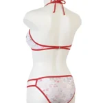 Women’s Non-Padded Halter Neck Lingerie Set – Pink