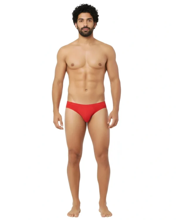 Red Ultra Soft Briefs for Men – 3D Pouch Micro Modal Comfort