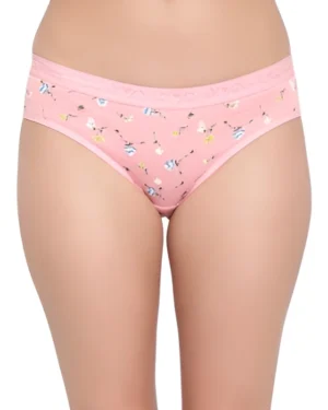 Pink Floral Low Waist Cotton Hipster Panty