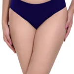 Solid Navy Cotton Hipster Panty for women