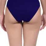 Solid Navy Cotton Hipster Panty for women