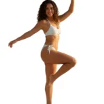 Women’s Green Printed Cotton Bikini Set