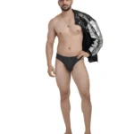 men’s printed low rise cotton lycra briefs