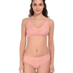 Pink Floral Bra Panty Set