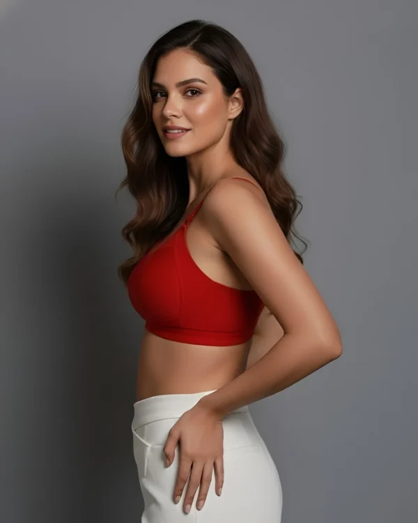 Women’s Red Non-Padded Support Bra