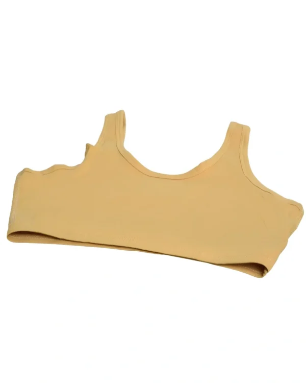 cannyfit sandalwood cotton elastance wire free, non padded comfort fit sports bra for women