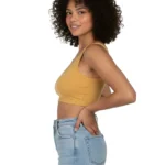 cannyfit sandalwood cotton elastance wire free, non padded comfort fit sports bra for women