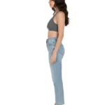 Women’s Grey Racerback Cotton Sports Bra